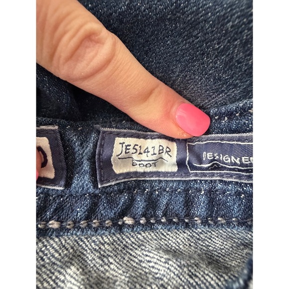 Miss Me Bootcut Jeans Women 30 Blue JE5141BR Dark Wash Studded Rhinestone Y2K - Picture 8 of 10